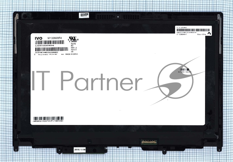 Модуль (матрица + тачскрин) для Lenovo ThinkPad X380 Yoga черный с рамкой