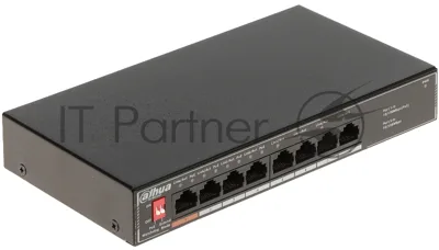 Коммутатор Dahua DH-SF1008LP, 8×100 Мбит/с, неуправляемый