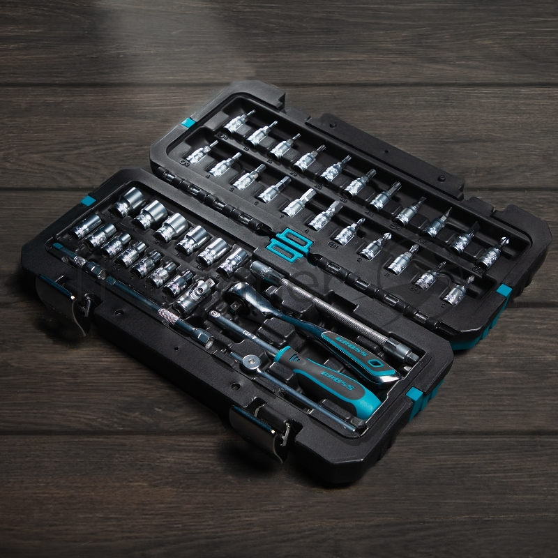 Набор инструментов Gross 1/4", CrV, 120 зубьев, 42 предмета