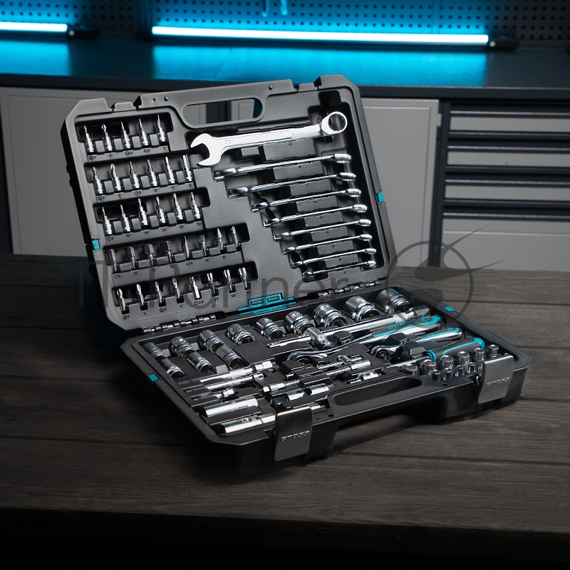 Набор инструментов, 1/4", 1/2", CrV, 120 зубьев, 82 предмета Gross