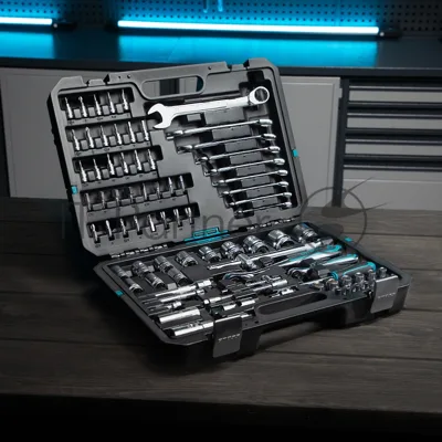 Набор инструментов, 1/4", 1/2", CrV, 120 зубьев, 82 предмета Gross