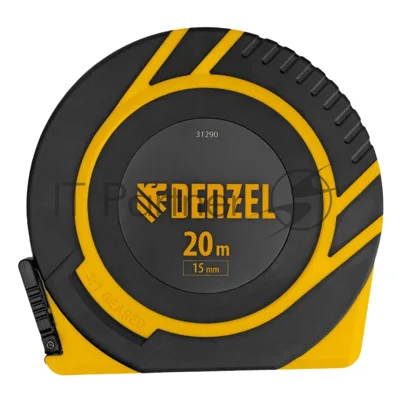 Рулетка геодезическая Denzel 20 м х 15 мм, закрытый корпус, фиберглассовая лента