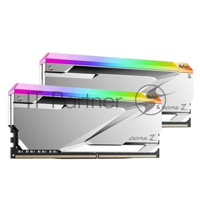 Оперативная память NETAC, DDR5, 32GB (2x16GB), 6600MHz, CL34, DIMM, с радиаторами, RGB, серебристый
