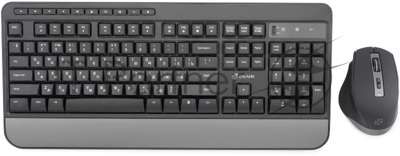 Комплект клавиатура+мышь Oklick S290W беспроводной, USB, 1600 DPI, чёрный
