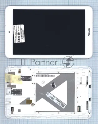 Модуль (матрица + тачскрин) для Asus MeMO Pad 8 (ME180A) белый с рамкой
