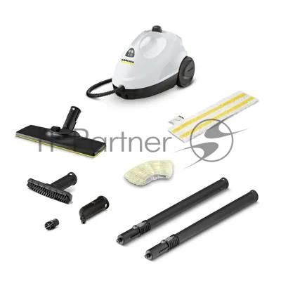 Пароочиститель Karcher EasyFix SC 2 белый, напольный, 1500 Вт, 40 г/мин, 1000 мл