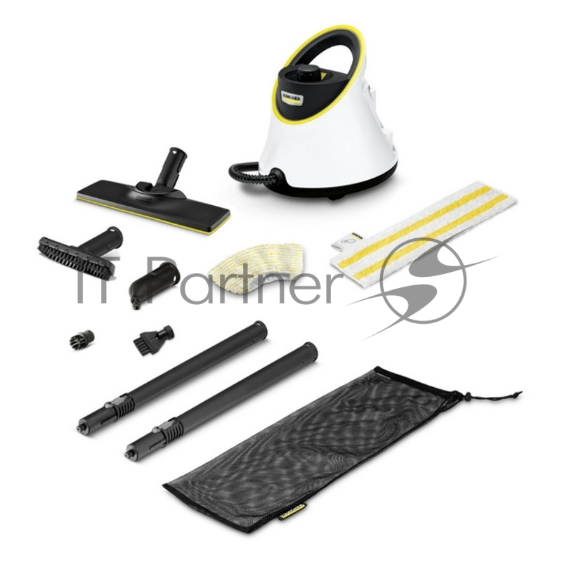 Пароочиститель Karcher EasyFix SC 2 Deluxe белый, напольный, 1500 Вт, 100 г/мин, 1000 мл