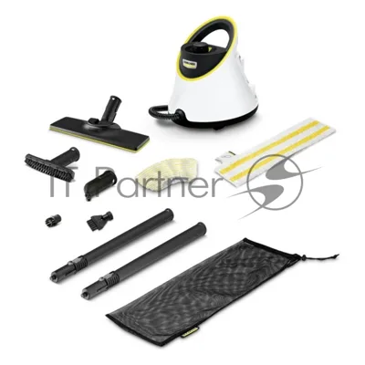Пароочиститель Karcher EasyFix SC 2 Deluxe белый, напольный, 1500 Вт, 100 г/мин, 1000 мл