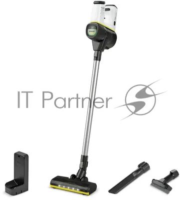 Пылесос вертикальный Karcher VC 6 Cordless ourFamily белый/черный, питание от аккумулятора, 250 Вт, уборка сухая, пылесборник 0.8 л, работа от АКБ max - 50 мин