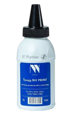 Тонер NVP HP 1010 (100 г) для HP LaserJet LJ P2030, 2035, 2050, 2055,LJ Pro M400, 401, 425,LJ 4200, 4250,LJ 4300, 4350,LJ 1010, 1012, 1015, 1018, 1020, 1022, M1319, 3010, 3015, 3020, 3030, 3050, 3052, 3055, M1005mfp, LJ 4240, 4250, 4350,LJ 1160, 3390, 3392, 1320, LJ 5200, LJ P3005, 3027, 3035, LJ P2014, 2015, M2727; Canon LBP2000, 6650, 6680, 6300, 6310, 2900, 3000, 3300, 3360, 3310, 3370, 6750, MF 5840, 5880, 5940, 5980