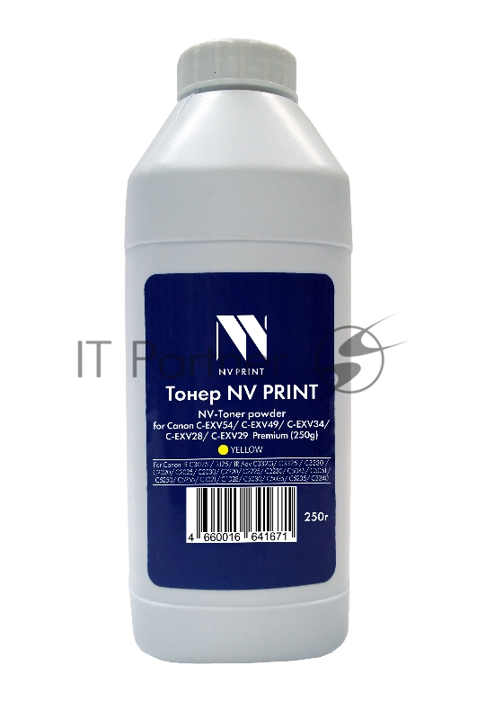 Тонер + девелопер NVPrint Canon C-EXV54, C-EXV49, C-EXV34, C-EXV28, C-EXV29 (250г) Yellow для IR C3025i, 3125, IR Adv C3320i, C3325i, C3330i, C2020, C2025, C2030, C2220, C2225, C2230, C5045, C5051, C5250, C5255, C1021, C1028, C5030, C5035, C5235, C5240 Premium