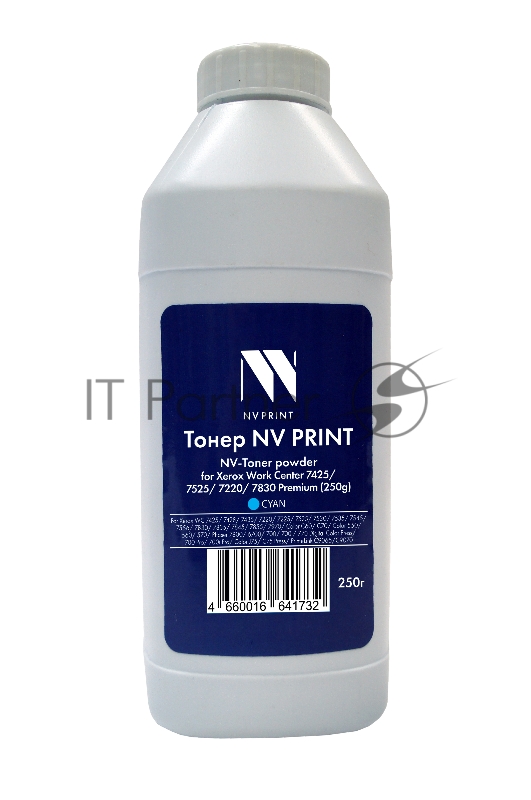 Тонер + девелопер NVPrint для Xerox WorkCenter 7425, 7525, 7220, 7830 Premium (250г) Cyan. WC 7425, 7428, 7435; WC 7220, 7225; WC 7525, 7530, 7535, 7545, 7556, 7830, 7835, 7845, 7855, 7970; Color C60, С70; Color 550, 560, 570; Phaser 7800; Phaser 6700; 700, 700i, 770 Digital Color Press; 700 Pro, 700i Pro; Color J75, C75 Press, PrimeLink C9065/C9070