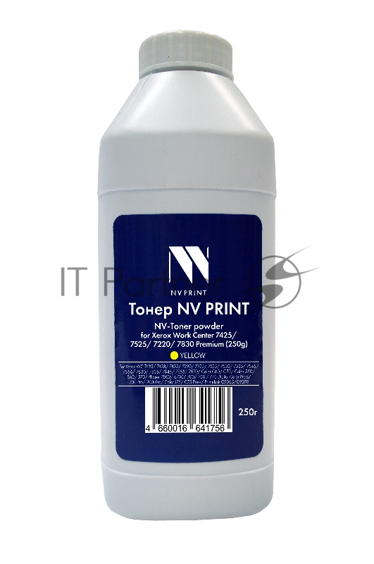 Тонер + девелопер NVPrint для Xerox WorkCenter 7425, 7525, 7220, 7830 Premium (250г) Yellow. WC 7425, 7428, 7435; WC 7220, 7225; WC 7525, 7530, 7535, 7545, 7556, 7830, 7835, 7845, 7855, 7970; Color C60, С70; Color 550, 560, 570; Phaser 7800; Phaser 6700; 700, 700i, 770 Digital Color Press; 700 Pro, 700i Pro; Color J75, C75 Press, PrimeLink C9065/C9070