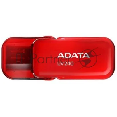 Флешка USB ADATA UV240 (AUV240-64G-RRD), 64Gb, USB 2.0, R/W 15/5, красный