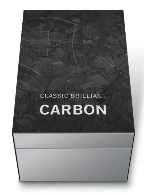 Нож перочинный Victorinox Classic Brilliant Carbon (0.6221.90) 58мм 5 функций черный/серебристый подар.коробка