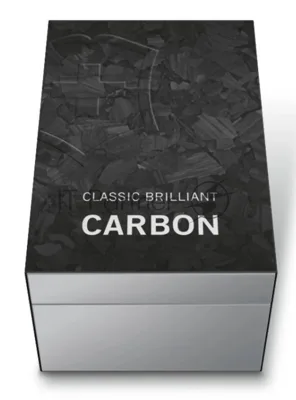 Нож перочинный Victorinox Classic Brilliant Carbon (0.6221.90) 58мм 5 функций черный/серебристый подар.коробка