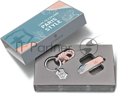 Нож перочинный Victorinox Classic SD Paris Style (0.6223.E221) 58мм 7 функций розовый подар.коробка