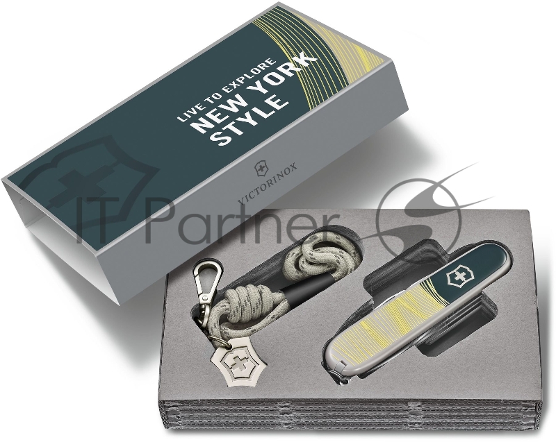 Нож перочинный Victorinox Companion New York Style (1.3909.E223) 91мм 16функц. зеленый с чехлом подар.коробка