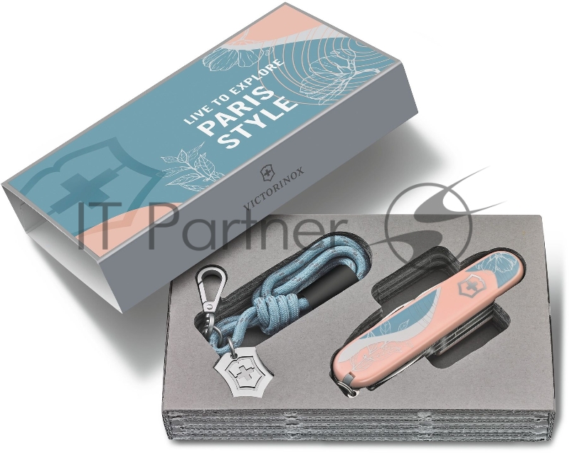 Нож перочинный Victorinox Companion Paris Style (1.3909.E221) 91мм 16функц. розовый с чехлом подар.коробка