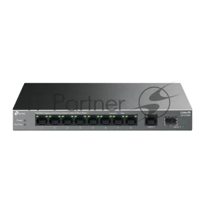 Коммутатор настольный TP-Link LS1210GP с 9 гигабитными портами (8 портов PoE+) и портом SFP