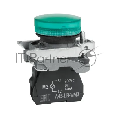 Сигнальная лампа OptiSignal D22 C4-L-M3 зеленая металл 230-240VAC XB4BVM3