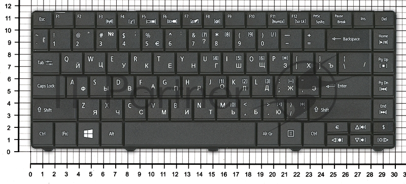 Клавиатура для ноутбука Acer Aspire E1-471 черная