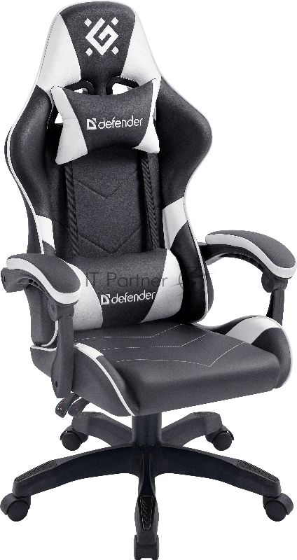 Кресло игровое Defender Companion черный/белый, класс 3, металл, PU