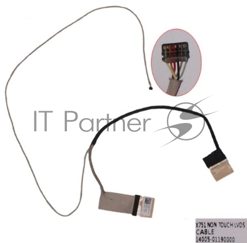 Шлейф матрицы для ноутбука Asus X751 X751L F751 40-pin без тачскрина