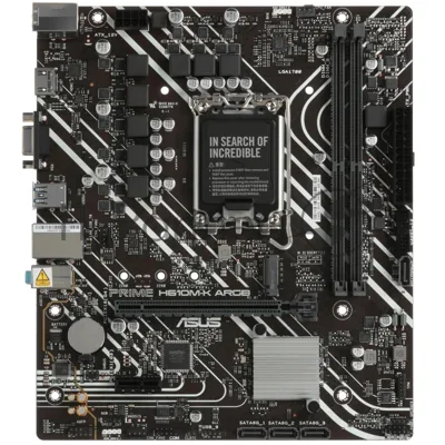 Материнская плата ASUS PRIME H610M-K ARGB, LGA1700, Intel H610, 2xDDR5, 4xSATA, 1xM.2, 1xPCIe 4.0 x16, HDMI, D-Sub, 1x1Gb LAN, 3x3.5 мм, 7.1, microATX