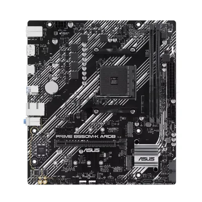 Материнская плата ASUS PRIME B550M-K ARGB, AM4, AMD B550, 2xDDR4, 4xSATA, 2xM.2, 1xPCIe 4.0 x16, 1xPCIe x1, DisplayPort, HDMI, 1x 1Gb LAN, 6xUSB, 3x3.5 мм, 7.1, microATX