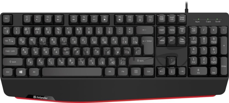 Клавиатура проводная Defender Atom HB-546, USB, черный