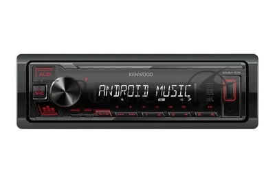 Автомагнитола Kenwood KMM-105, 1 DIN, USB Type-A, AUX, съёмная панель