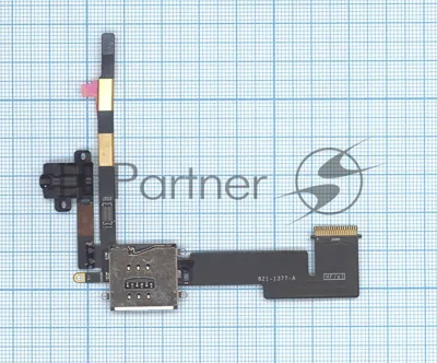 Шлейф аудио разъема с коннектором Sim карты для планшета Apple iPad 2