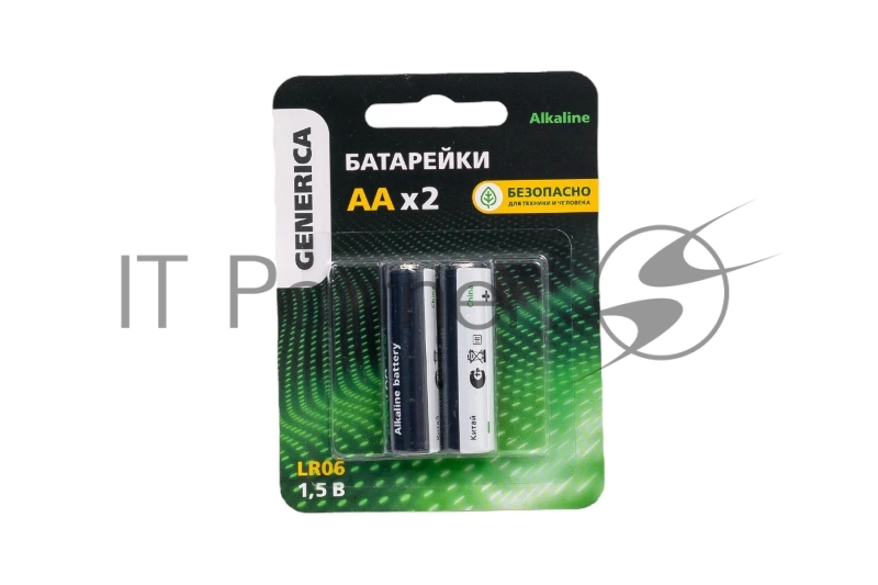 Батарейка щелочная Alkaline LR06/AA (2шт/блистер) GENERICA