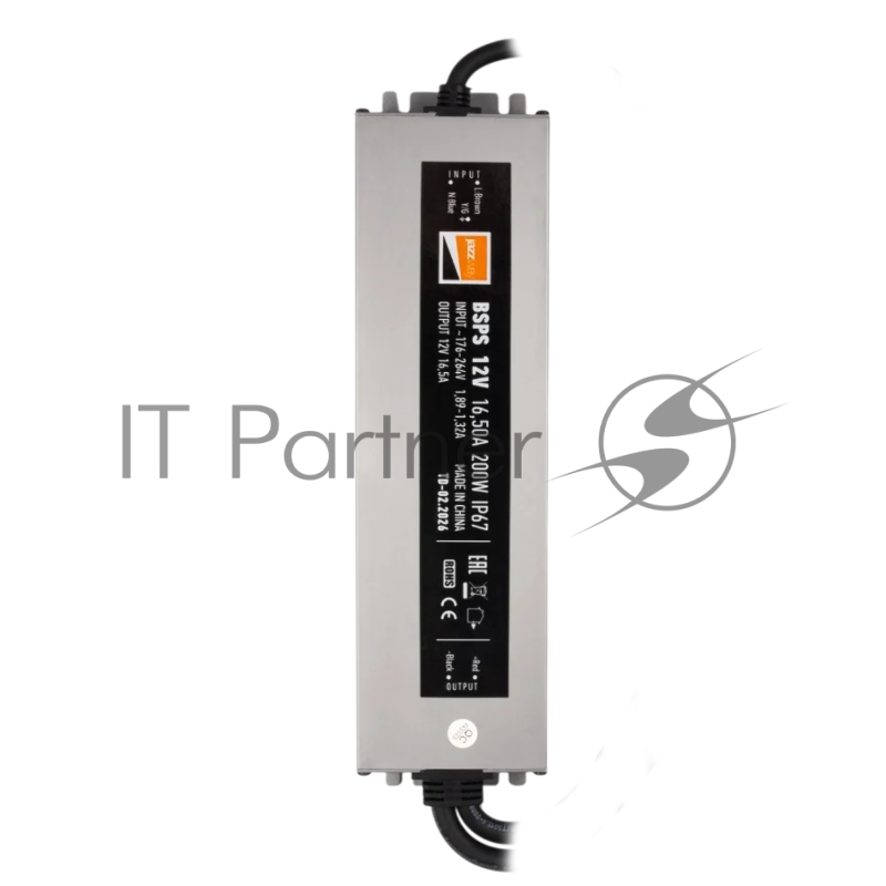 Драйвер JazzWay BSPS 12V 16.5A=200W влагозащищенный IP67