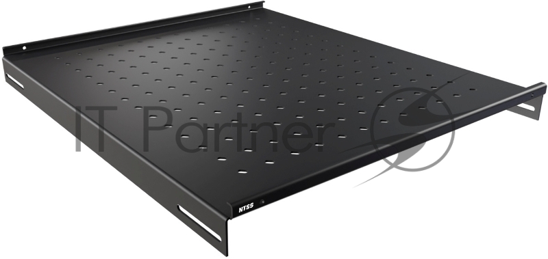 Полка стационарная NTSS NTSS-FS-800-BL 1U нагр.:60кг. 19" 550мм черный (упак.:1шт)