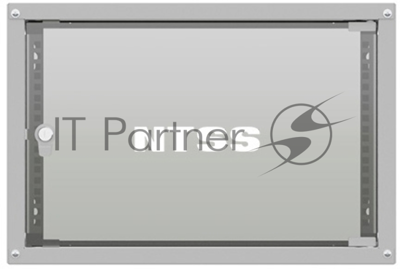 Шкаф коммутационный NTSS LIME (NTSS-WL6U5545GS) настенный 6U 550x450 мм пер. дв. стекл несъемн. бок. пан. 30 кг серый 110 град.