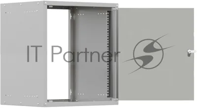 Шкаф коммутационный NTSS LIME (NTSS-WL9U5545GS) настенный 9U 550x450 мм пер. дв. стекл несъемн. бок. пан. 30 кг серый 110 град.