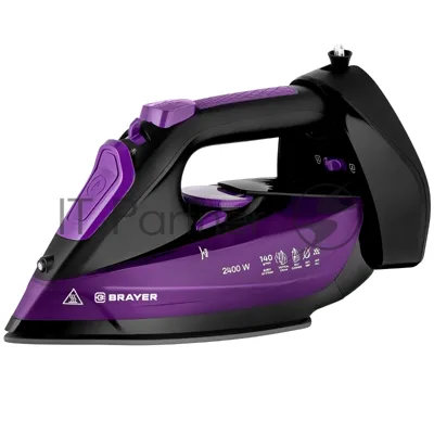Утюг BRAYER BR4016 фиолетовый/черный, 2400 Вт, 25 г/мин, 140 г/мин, 350 мл