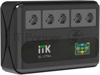 Источник бесперебойного питания Line-interactive 800ВА/480Вт, однофазный, LCD дисплей, с АКБ 1х9AH, 5xSchuko