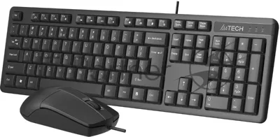 Комплект клавиатура+мышь A4Tech KR-3330S проводной, USB, 1200 DPI, чёрный