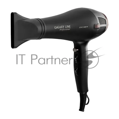 Фен Galaxy Line GL 4356 черный, 2400 Вт, ионизация
