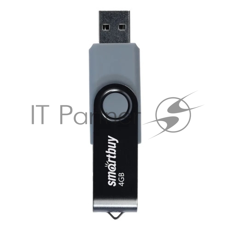Флешка USB Smartbuy Twist Black (SB004Gb2TWK), 4Gb, USB 2.0, R/W 10/7, черный