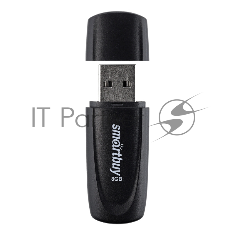 Флешка USB Smartbuy Scout Black (SB008Gb2SCK), 8Gb, USB 2.0, R/W 15/8, черный