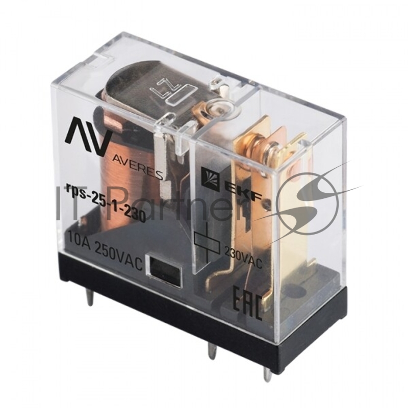 Реле промежуточное РП slim 25/1 10A 230В AC EKF AVERES