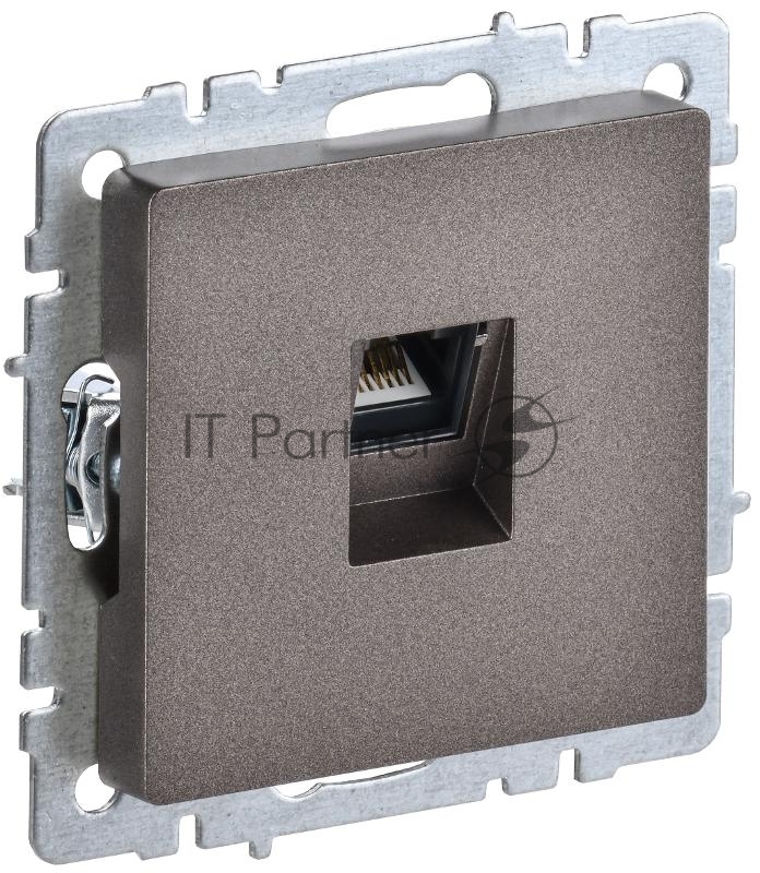 Розетка компьютерная RJ45 кат.6 РК11-БрТБ IEK BRITE BASE Темн.бронза