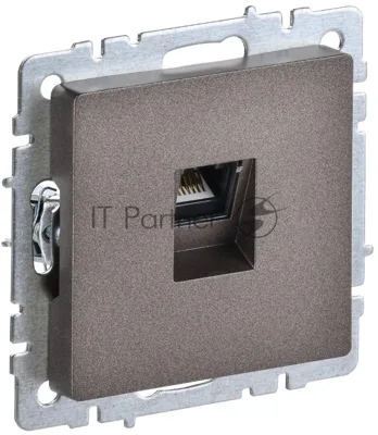 Розетка компьютерная RJ45 кат.6 РК11-БрТБ IEK BRITE BASE Темн.бронза
