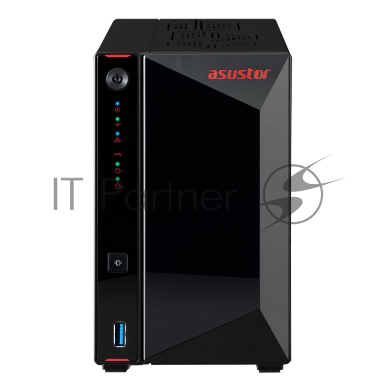 Сетевой накопитель ASUSTOR AS5402T 2-Bay NAS/Media player/Intel Celeron N5105 2.0GHz up to 2.9GHz, 4Gb SO-DIMM DDR4, noHDD(HDD,SSD),/2x 2,5Gb (LAN)/3xUSB3.2,HDMI; 90IX01R1-BW3S20