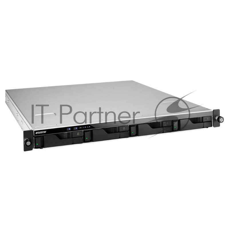 Сетевой накопитель ASUSTOR AS6504RD 4Bay/Intel Atom C3538, 2.1GHz/8GB DDR4/noHDD,LFF(HDD,SSD),/2x1GbE(LAN)/4xUSB3.2; 90IX01H0-BW3S00