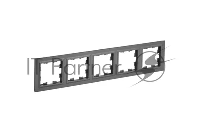 Рамка 5-местная IEK BRITE РУ-5-БрГ BASE графит